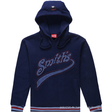 Marke Custom Fashion Applique Print Fleece Pullover Kapuzenpullover